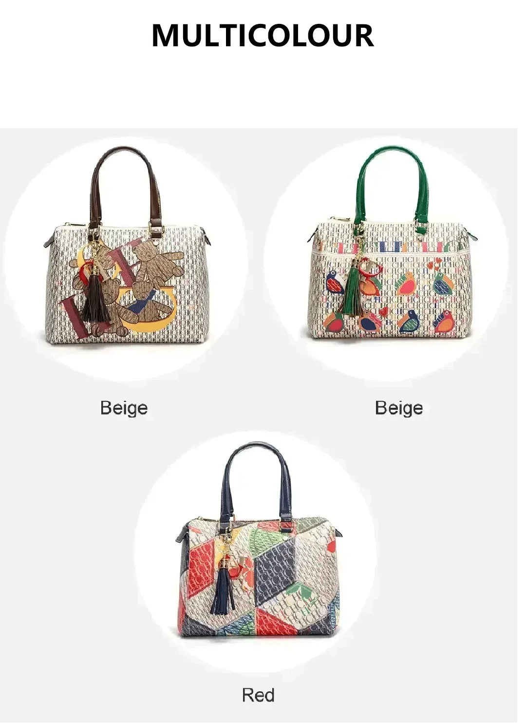 CH Women's Commuter Crossbody Bag 2025 Spring New Colorful Printed Women's Handbags Monogram Bronze Fashion Luxury Design