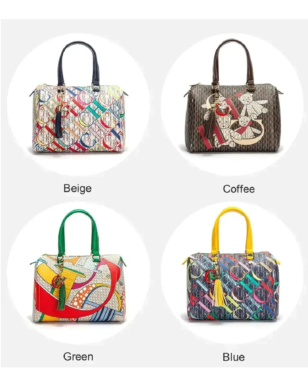 CH Women's Commuter Crossbody Bag 2025 Spring New Colorful Printed Women's Handbags Monogram Bronze Fashion Luxury Design