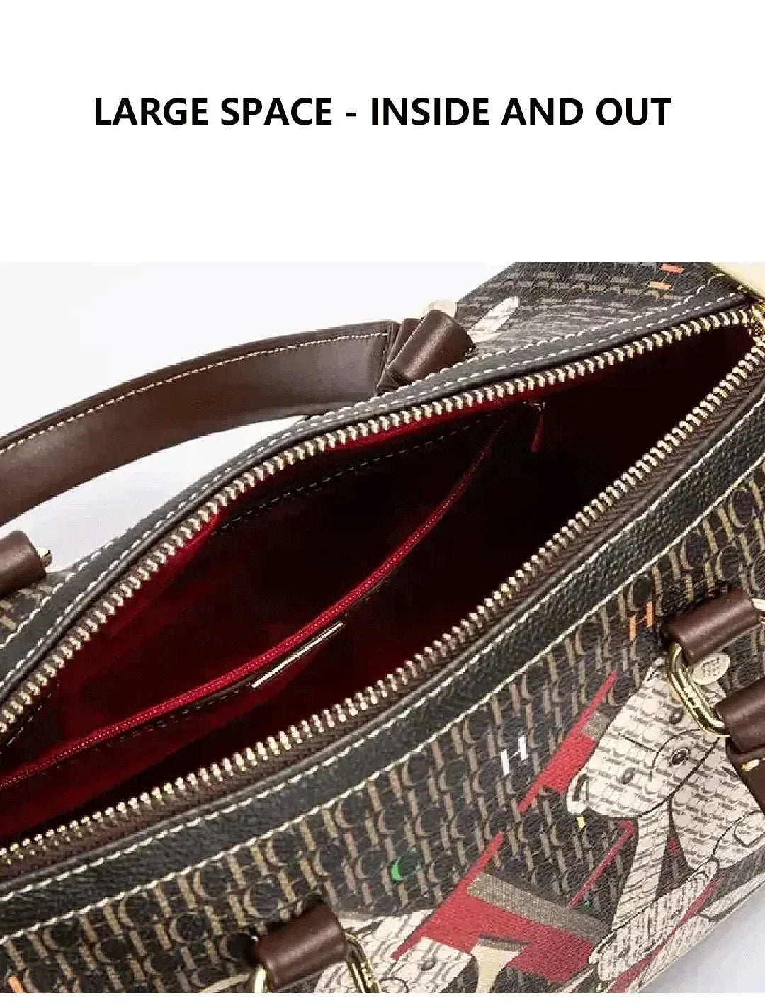 CH Women's Commuter Crossbody Bag 2025 Spring New Colorful Printed Women's Handbags Monogram Bronze Fashion Luxury Design
