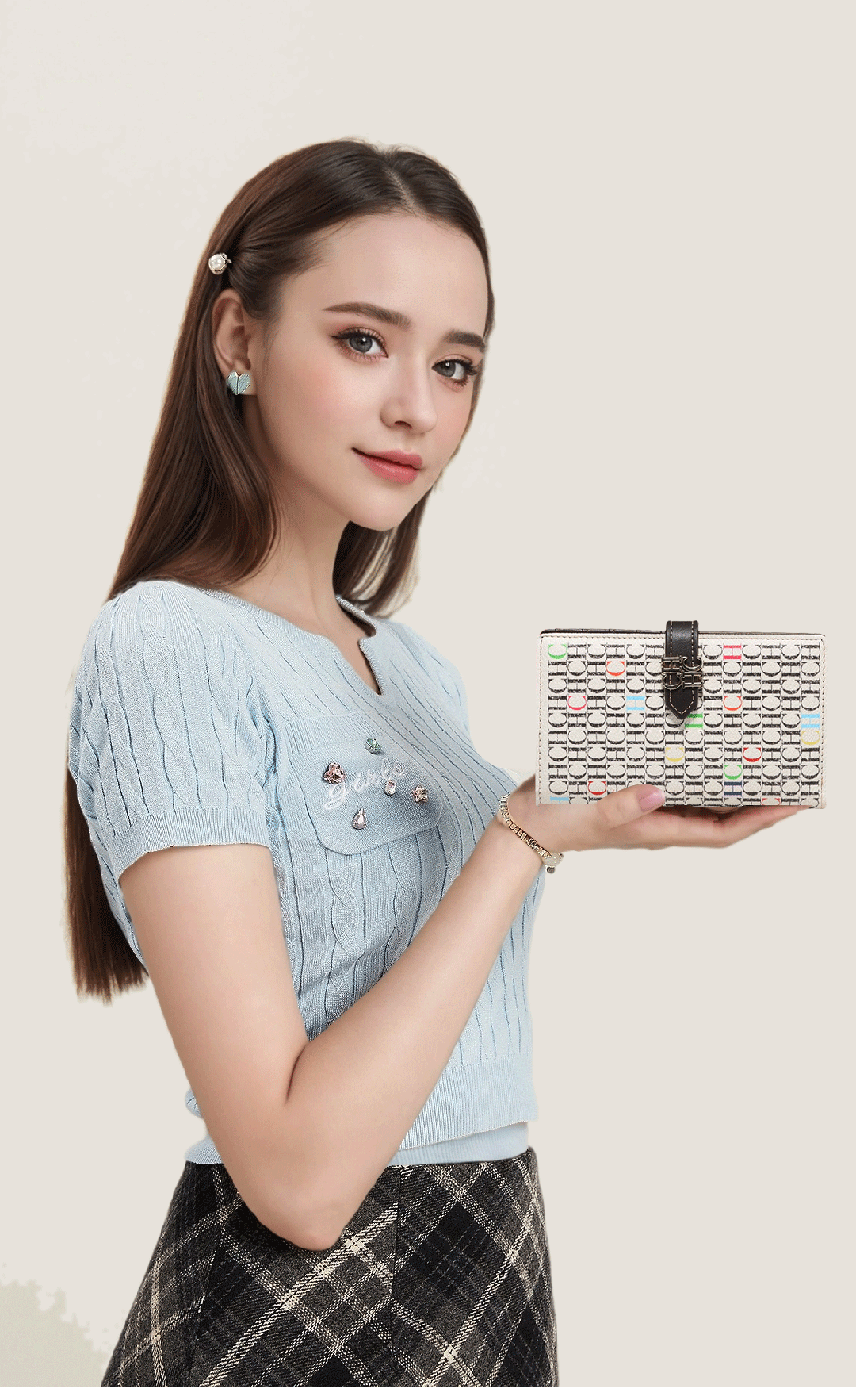 CH Coin Purse High Quality Temperament Spring Fashion Large Capacity Card Holder Women's Organizer Wallet Coin Purse Long