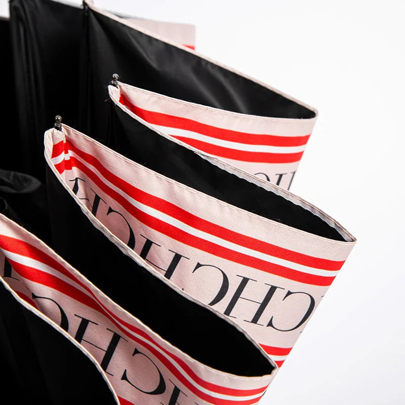 CH Alphabet Print Design Simple Fashion Style Umbrella Versatile Multifunctional Umbrella Easy To Carry Semi-automatic Umbrella