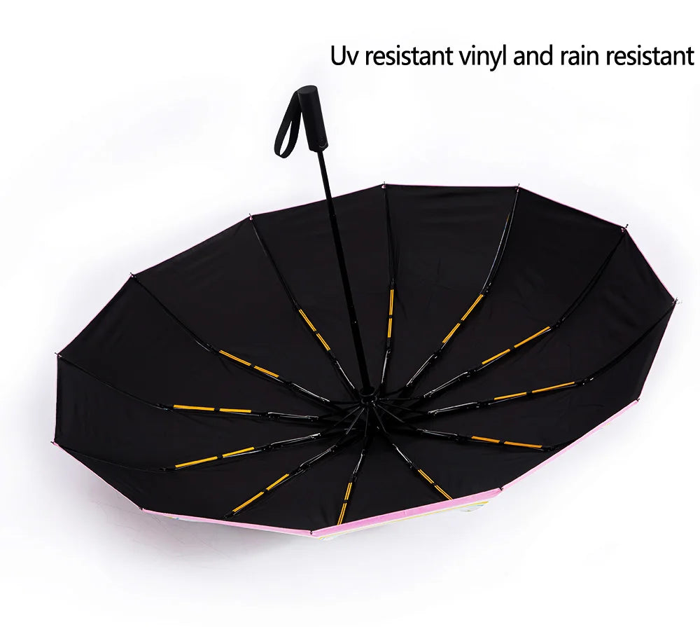 CH Alphabet Print Design Simple Fashion Style Umbrella Versatile Multifunctional Umbrella Easy To Carry Semi-automatic Umbrella