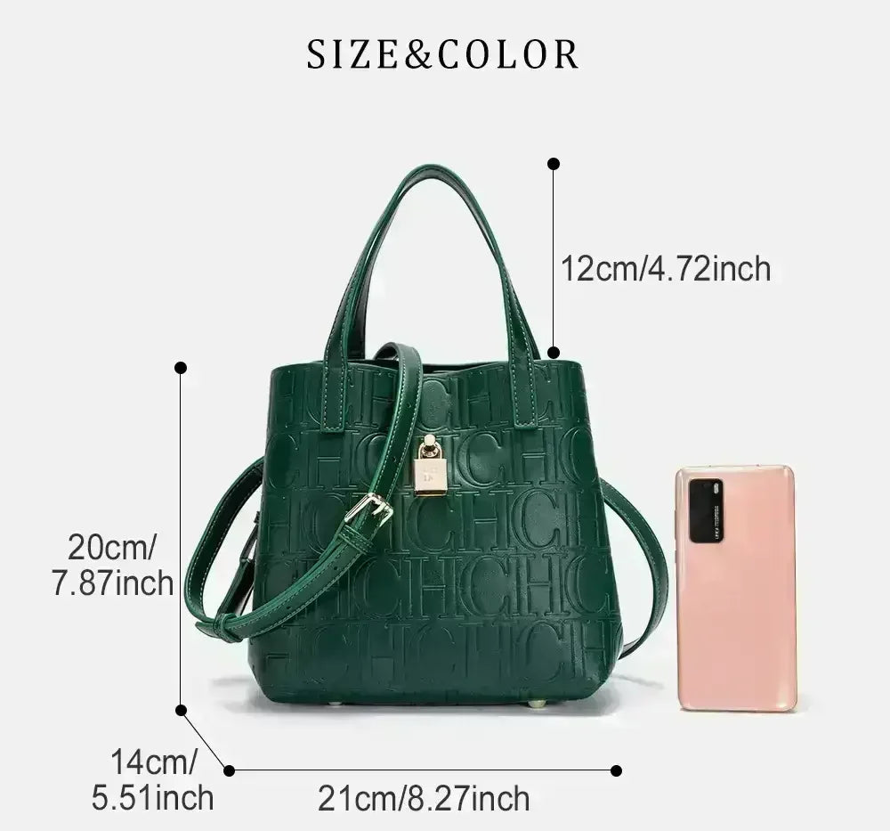 CH Ladies Handbag Classic Fashion Bags Luxury Brand Temperament Ladies Handbag Bucket Bag Large Capacity Letter Element
