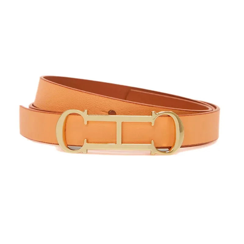 CH Fashionable Women's Belt Designer 2025 New PVC Material Length Adjustable Send Perforated Gift Box Package Women's Belt