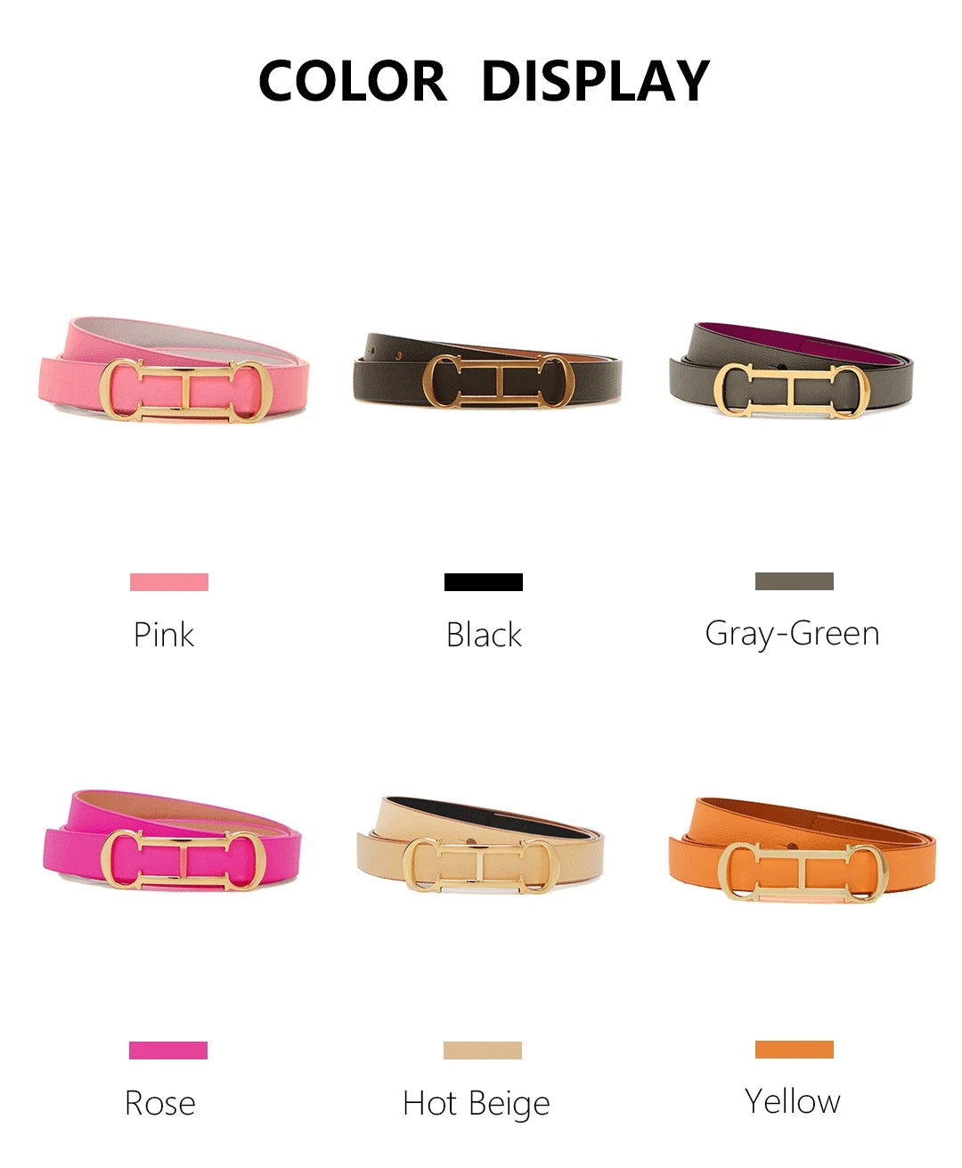 CH Fashionable Women's Belt Designer 2025 New PVC Material Length Adjustable Send Perforated Gift Box Package Women's Belt
