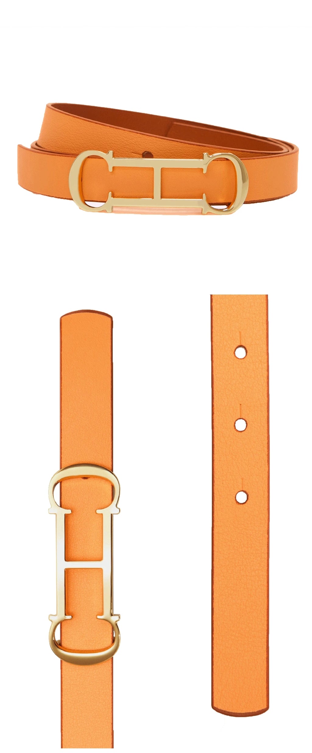 CH Fashionable Women's Belt Designer 2025 New PVC Material Length Adjustable Send Perforated Gift Box Package Women's Belt