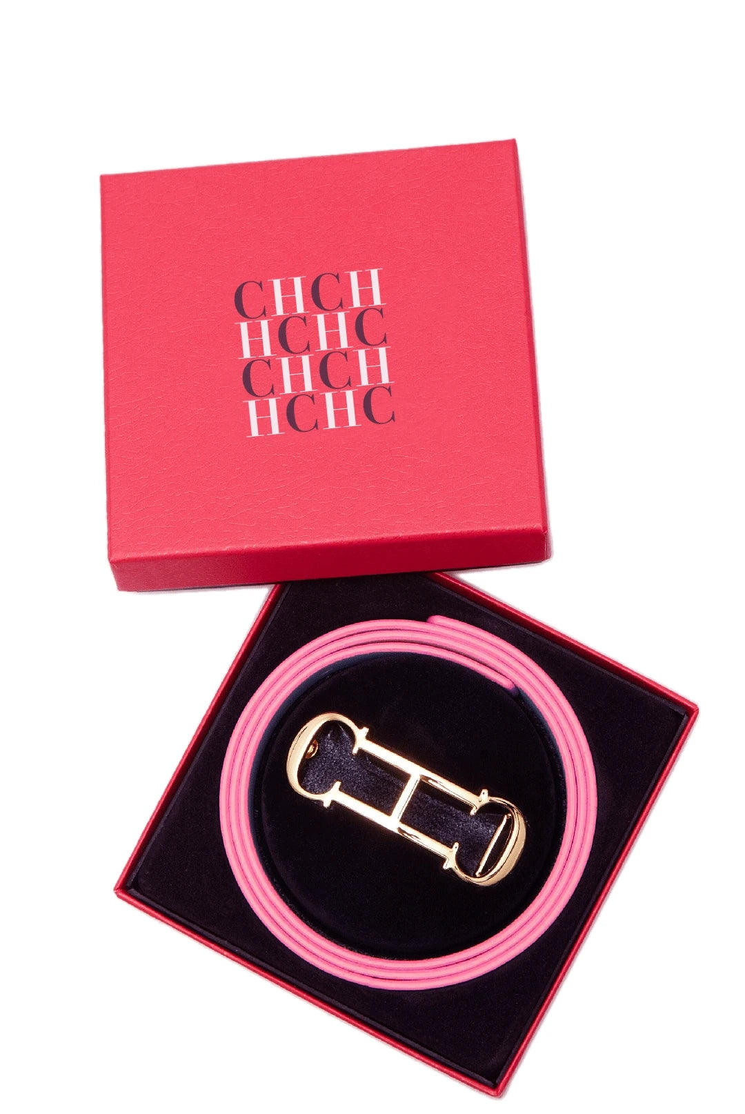 CH Fashionable Women's Belt Designer 2025 New PVC Material Length Adjustable Send Perforated Gift Box Package Women's Belt