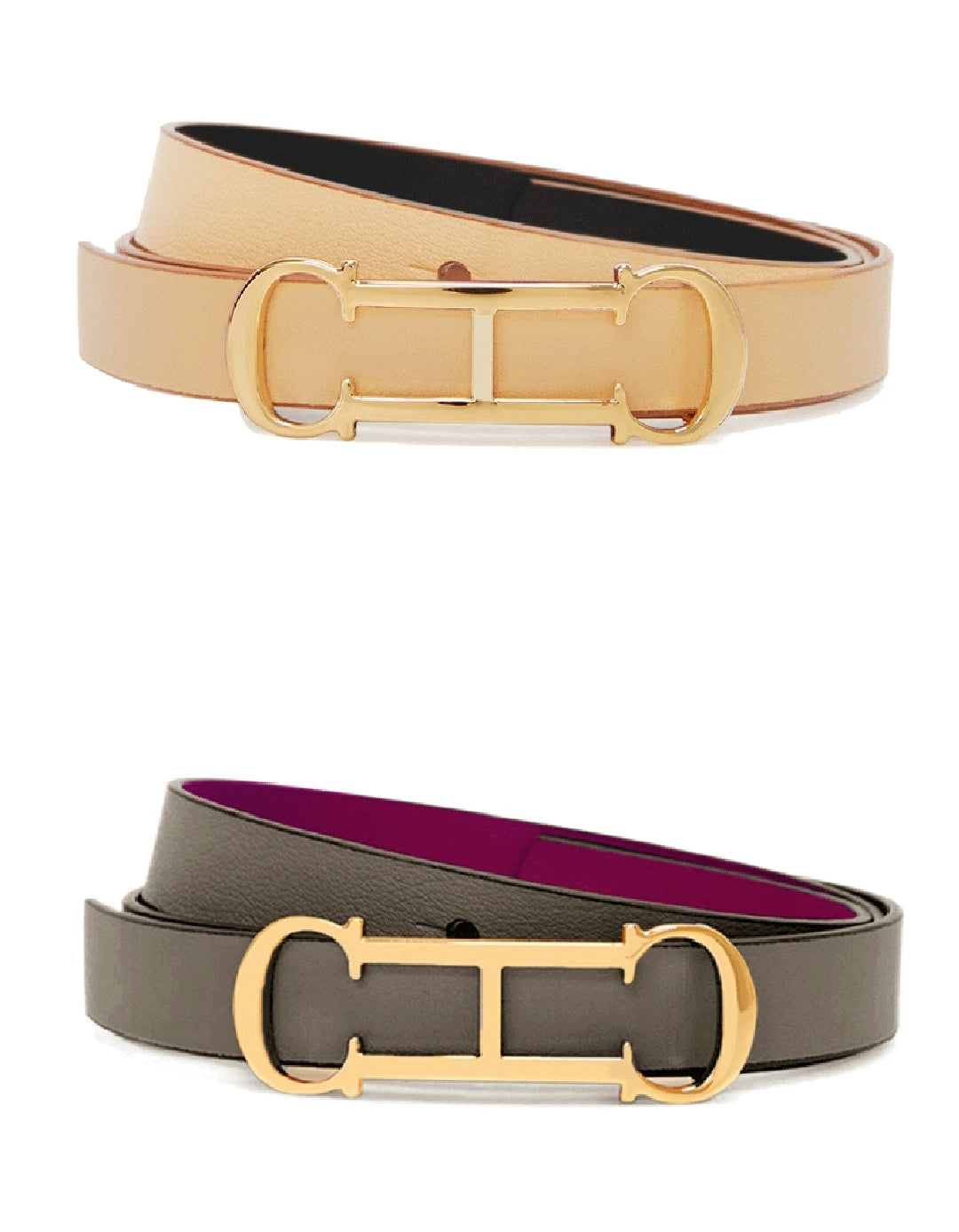 CH Fashionable Women's Belt Designer 2025 New PVC Material Length Adjustable Send Perforated Gift Box Package Women's Belt