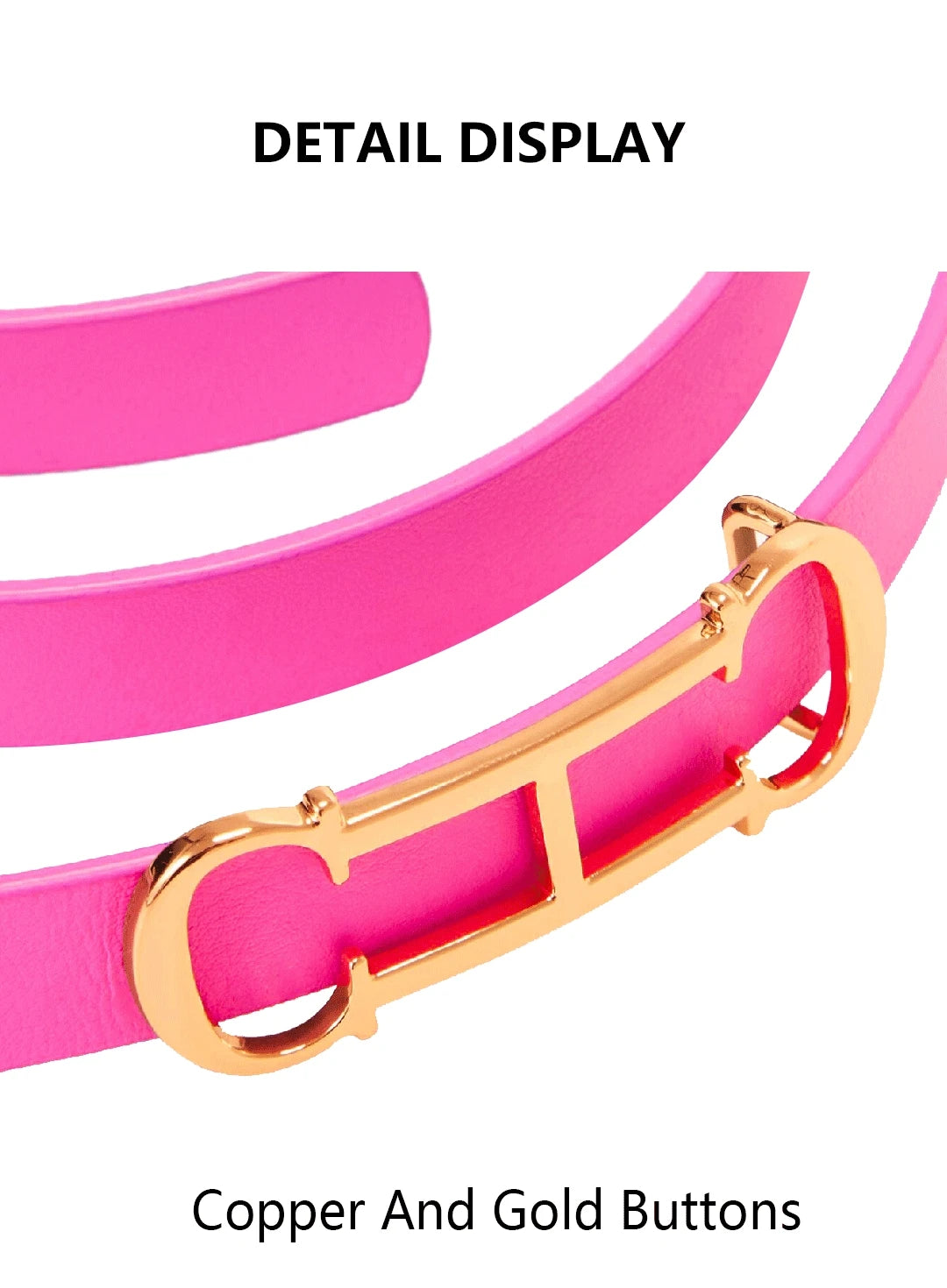 CH Fashionable Women's Belt Designer 2025 New PVC Material Length Adjustable Send Perforated Gift Box Package Women's Belt