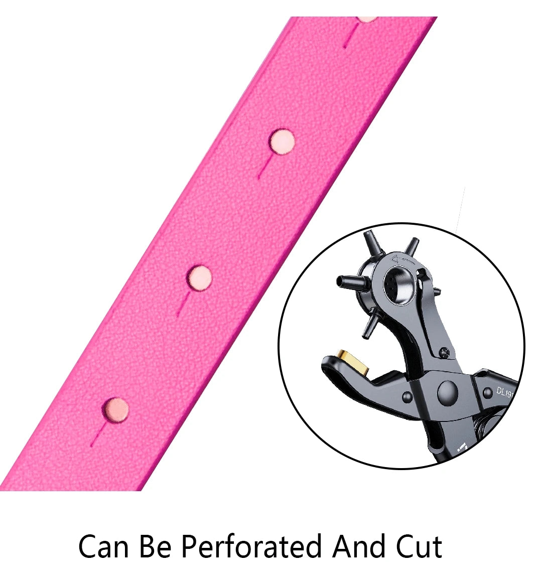 CH Fashionable Women's Belt Designer 2025 New PVC Material Length Adjustable Send Perforated Gift Box Package Women's Belt