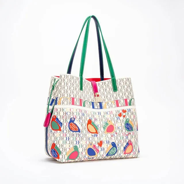 CH Ladies Handbag Large Capacity Shoulder Bag Ladies Handbag Luxury Brand 2024 New Multifunctional Fashion Design Classic Retro