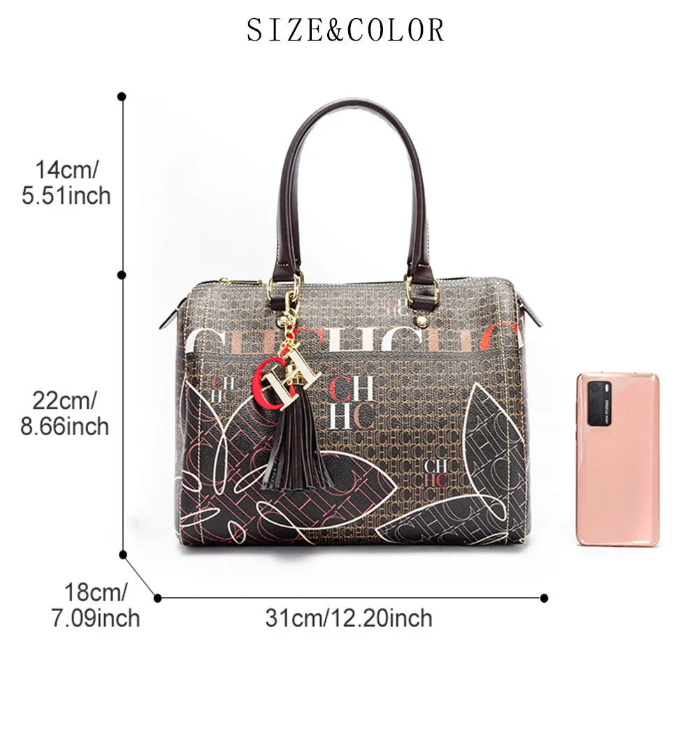 CH Ladies Bucket Bag Luxury Brand Designer New Ladies Large Capacity Exquisite Floral Pattern Travel Banquet High Grade Handbag