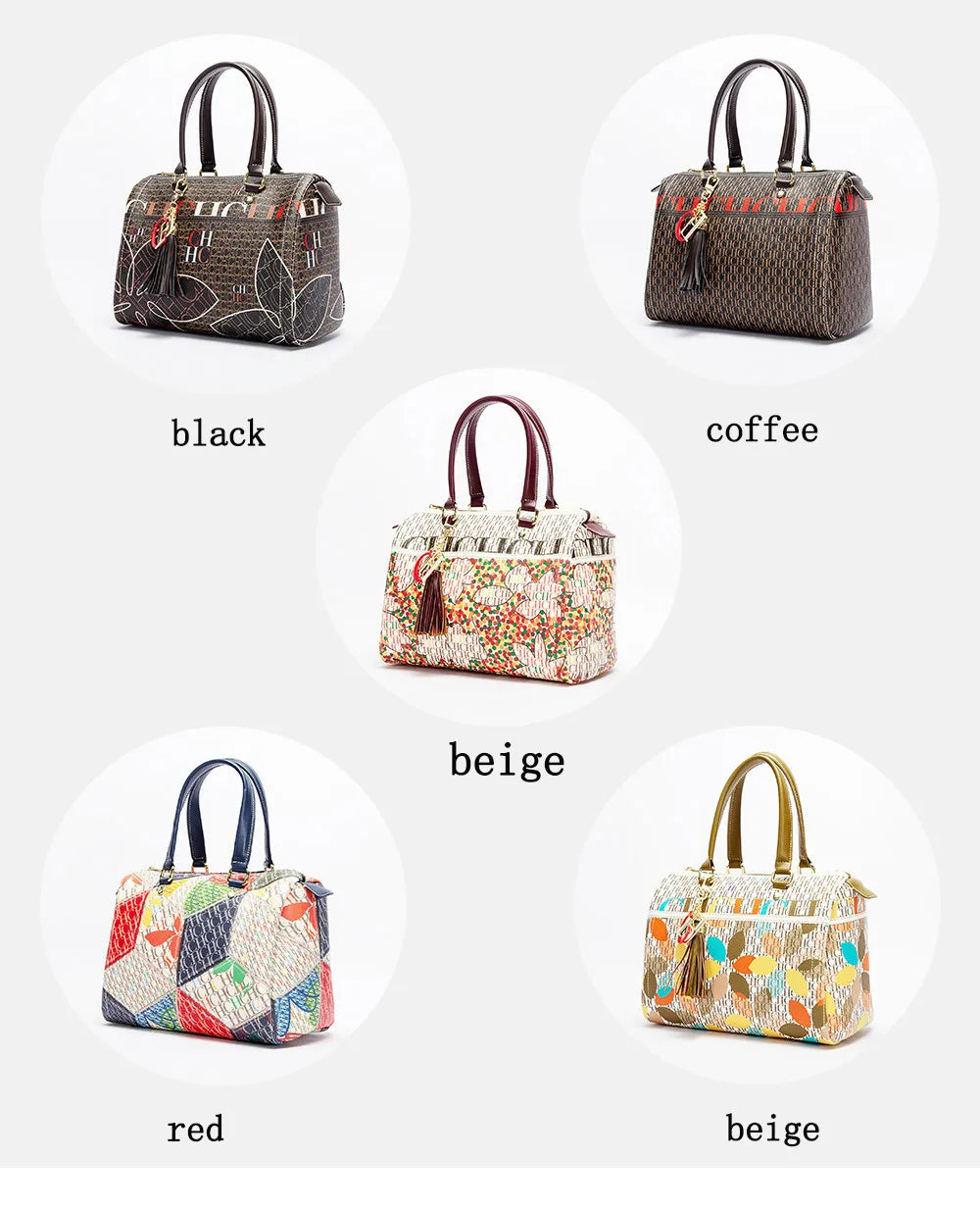 CH Ladies Bucket Bag Luxury Brand Designer New Ladies Large Capacity Exquisite Floral Pattern Travel Banquet High Grade Handbag