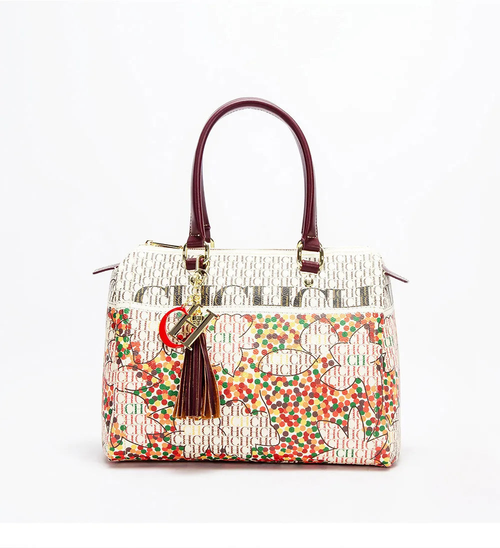 CH Ladies Bucket Bag Luxury Brand Designer New Ladies Large Capacity Exquisite Floral Pattern Travel Banquet High Grade Handbag