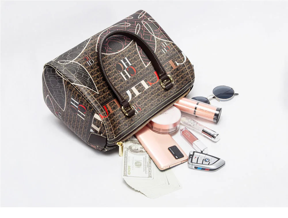 CH Ladies Bucket Bag Luxury Brand Designer New Ladies Large Capacity Exquisite Floral Pattern Travel Banquet High Grade Handbag