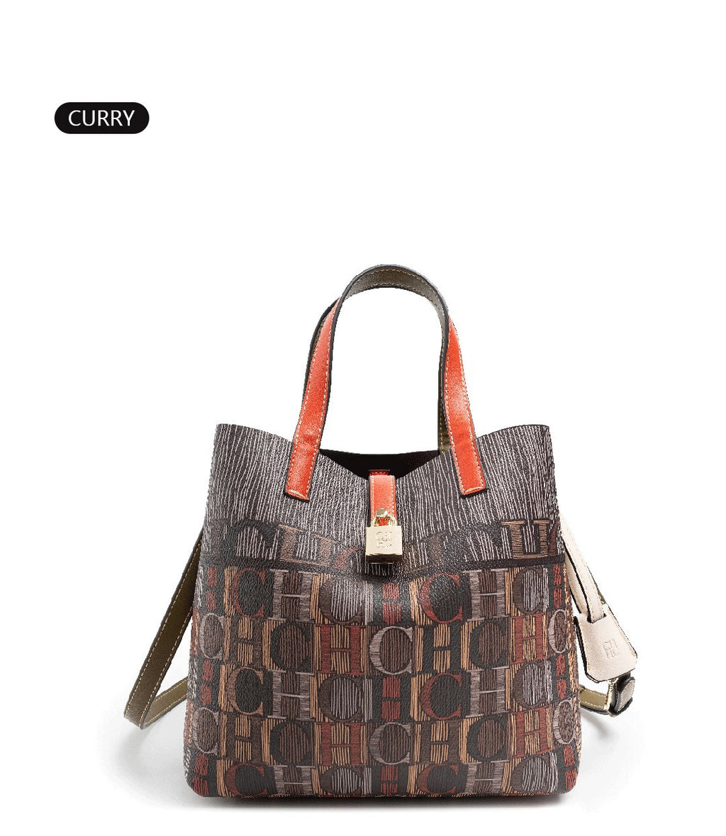 CH Classic Printing Tote Bag Large Capacity Fashion Shopping Bag Fashion Design Exquisite Floral Printing Ladies Shoulder Bag