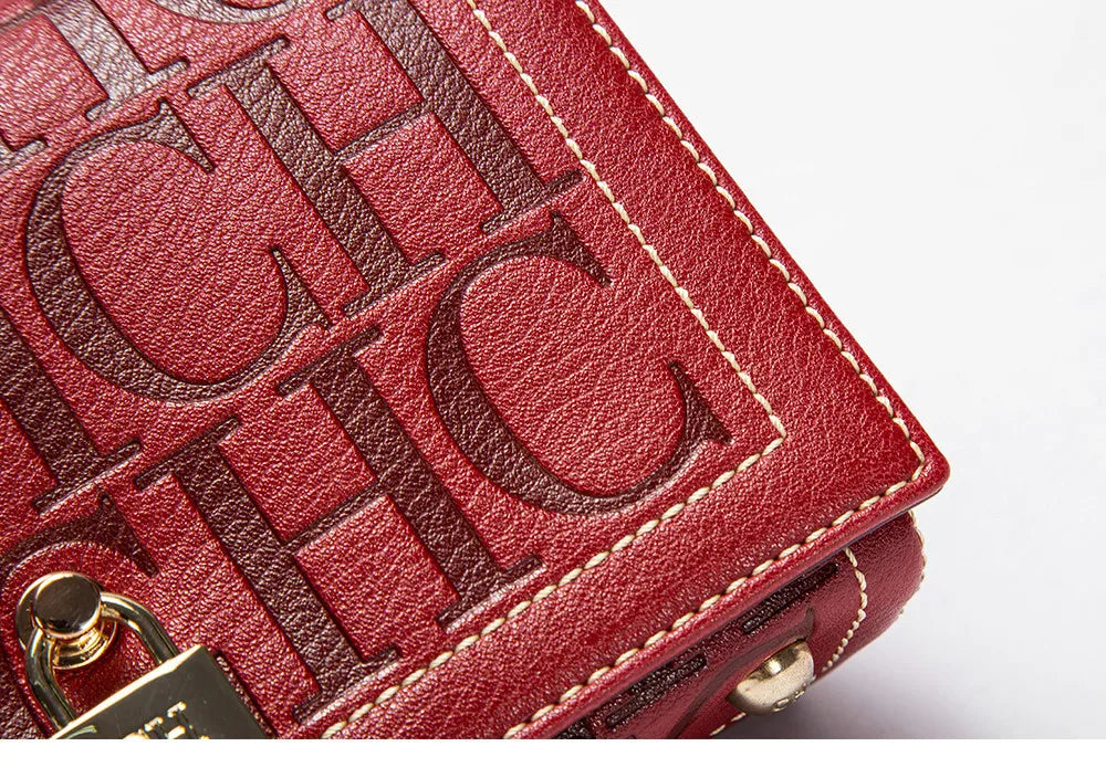 CH Women's Shoulder Bag Luxury Brand 2024 Fashion Solid Color Printed Handbag Fashion Design Model Metal Accessories Buckle