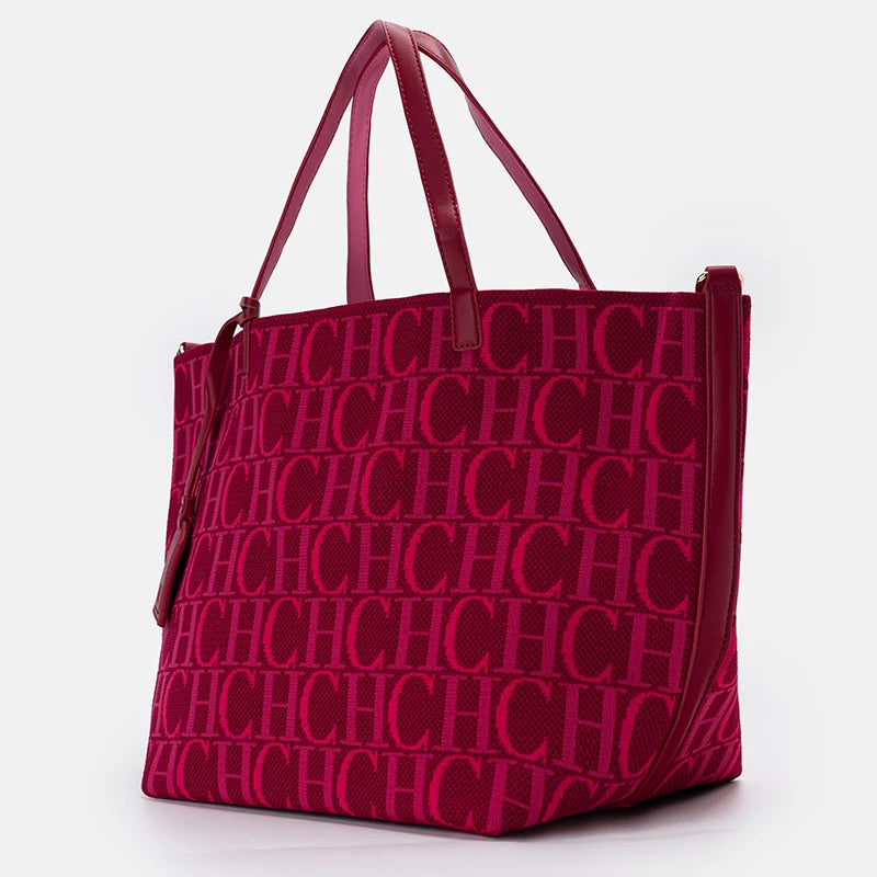 CH Fashion Simple Women's Commuter Travel Bag Classic Retro Large Capacity Pure Color Bucket Bag Trend Letter Ladies Handbag