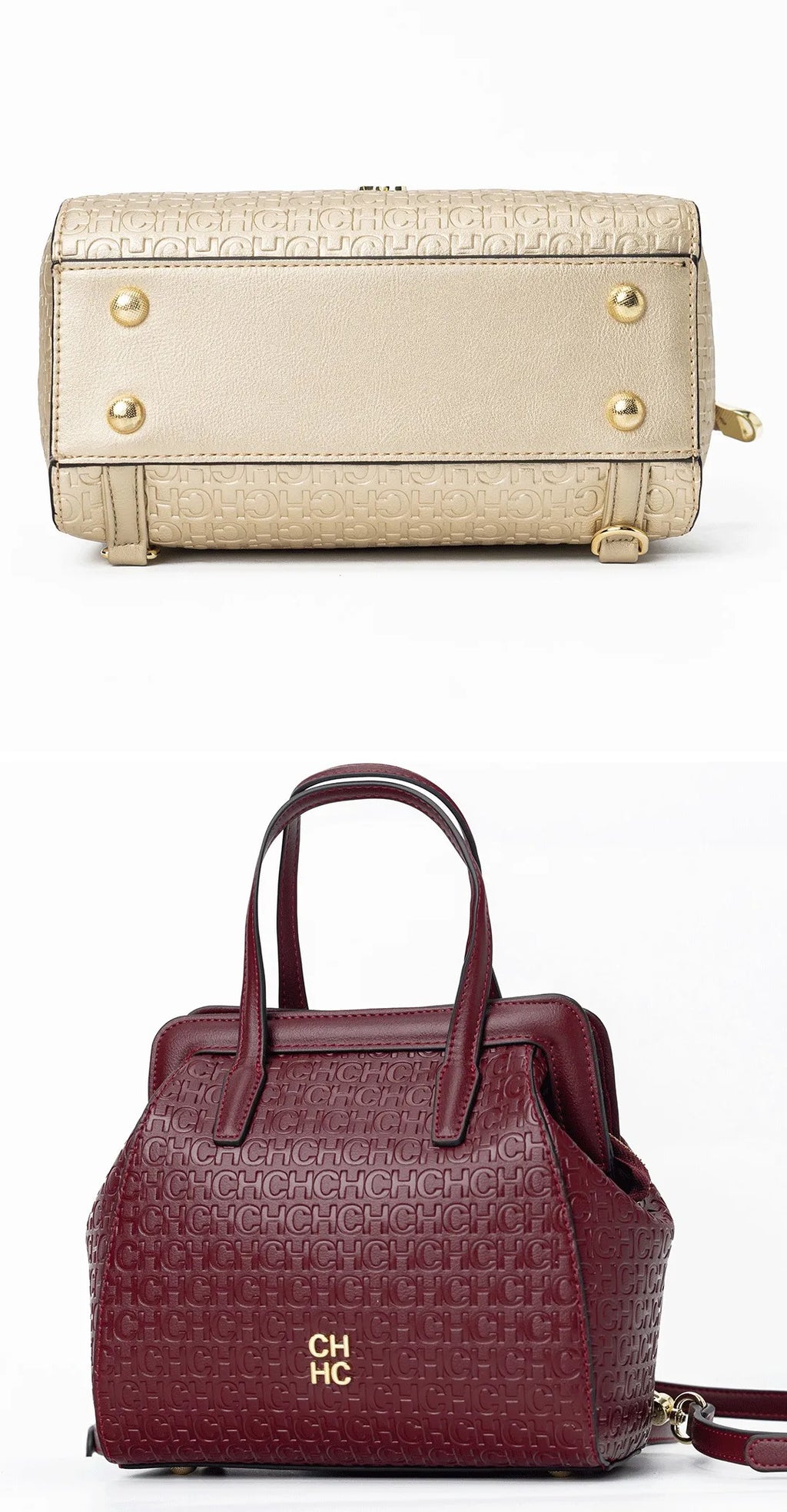 CH Classic Fashion Zipper Design Women's Handbag Monogram Print Versatile Solid Color Block Shoulder Bag