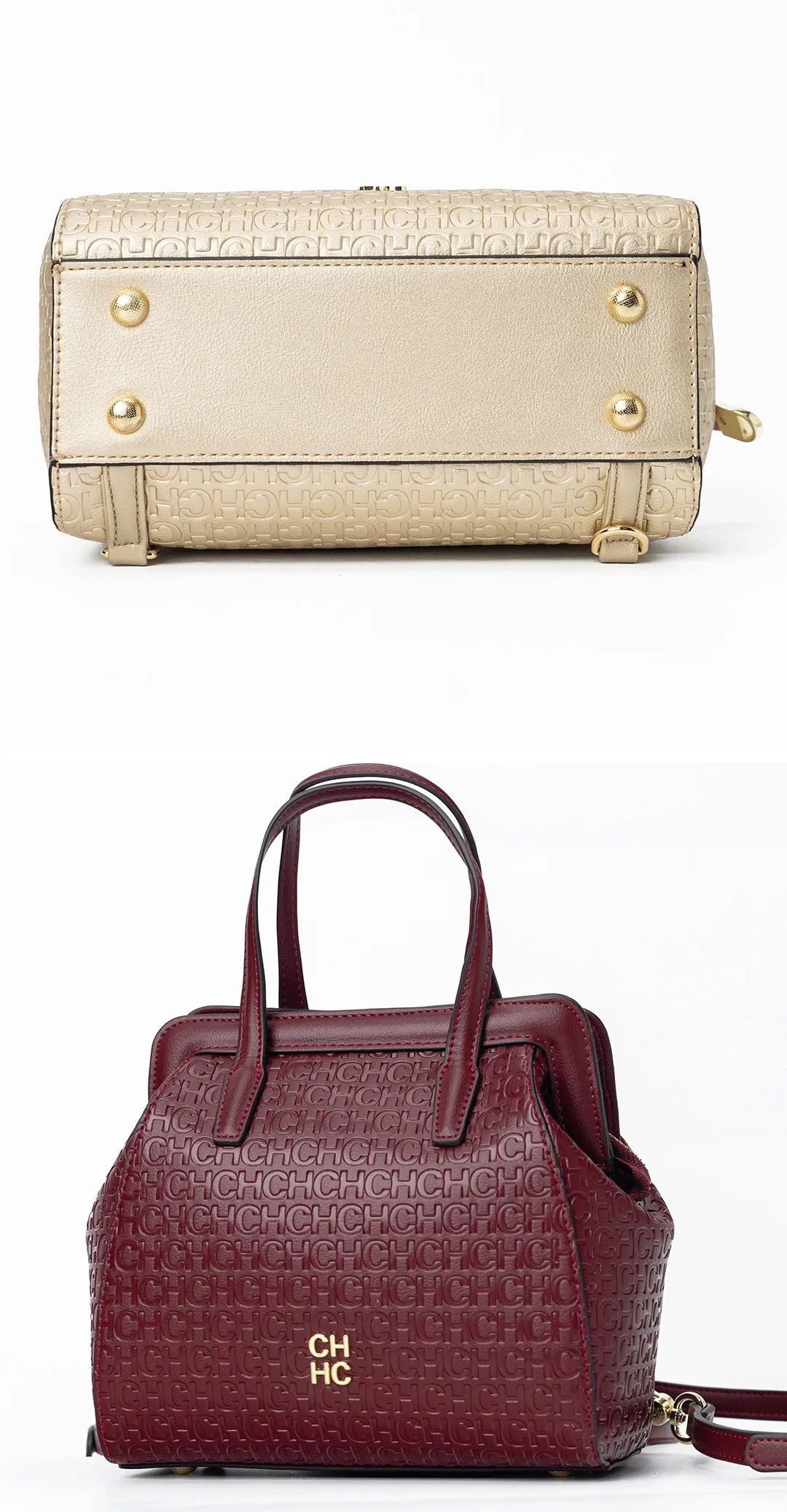 CH Classic Fashion Zipper Design Women's Handbag Monogram Print Versatile Solid Color Block Shoulder Bag
