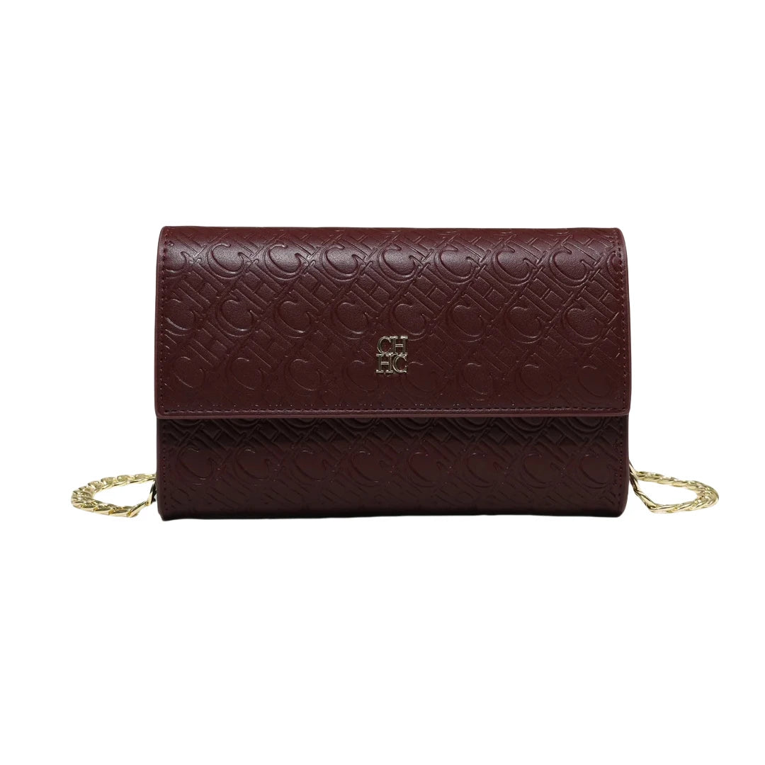 CH Exquisite Craftsmanship Women's Crossbody Bag Light Luxury Design Chain Bag Letter Elements Color Blocked Women's Chain Bag
