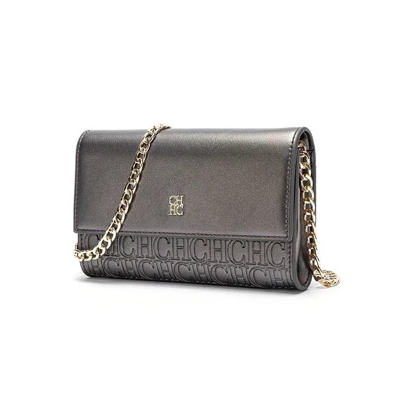 CH Exquisite Craftsmanship Women's Crossbody Bag Light Luxury Design Chain Bag Letter Elements Color Blocked Women's Chain Bag