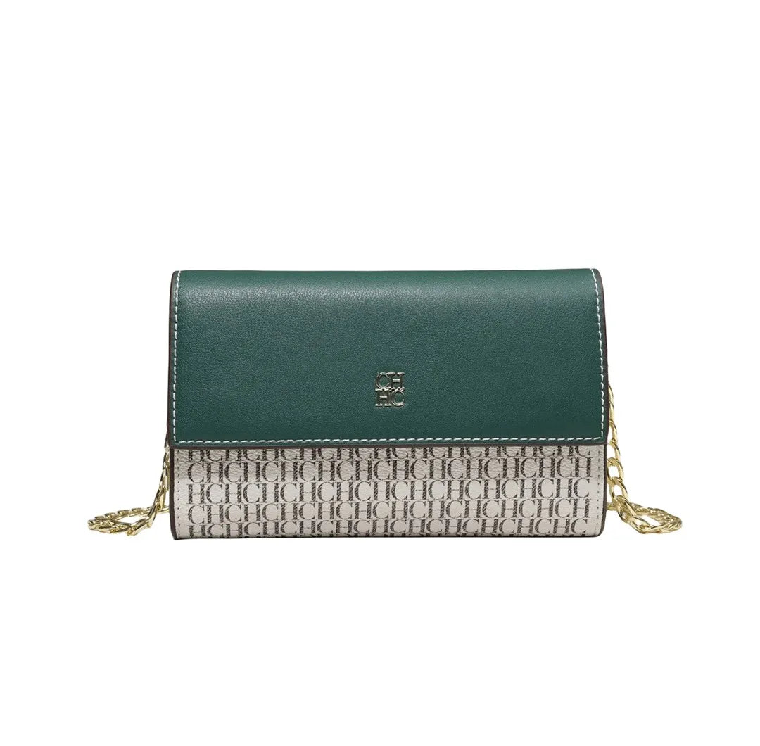 CH Exquisite Craftsmanship Women's Crossbody Bag Light Luxury Design Chain Bag Letter Elements Color Blocked Women's Chain Bag