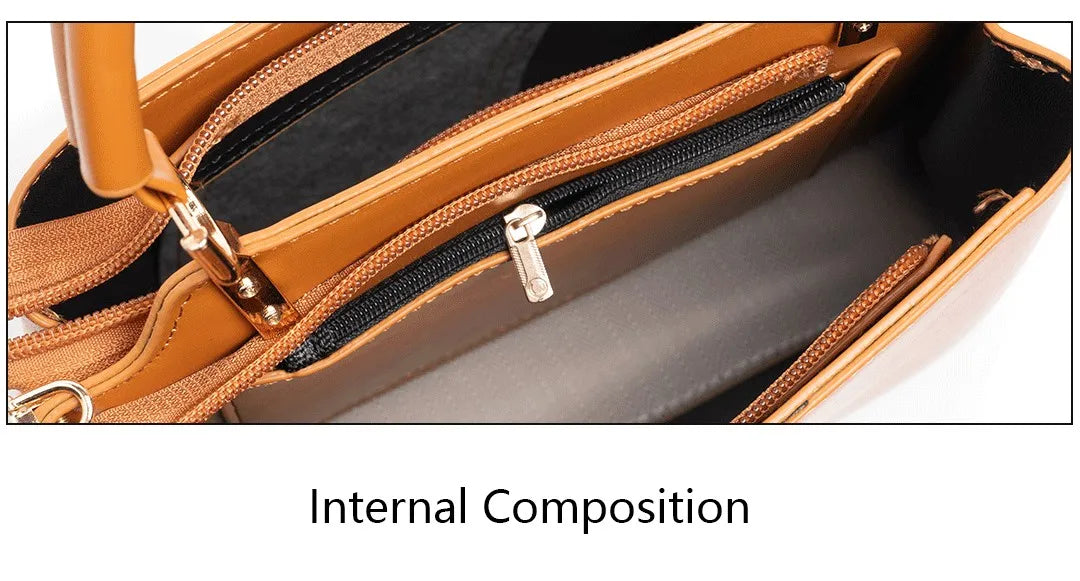 Classic Color Block Design Fashionable Women's Shoulder Bag Large Capacity Exquisite and Simple Brand Letter Multifunctional Design Handbag