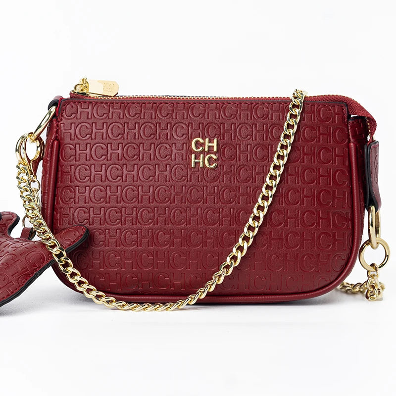 Exquisite High-Quality Letter Solid Color Women's Shopping Bag Simple and Fashionable Hundred Brand Elegant Crossbody Bag