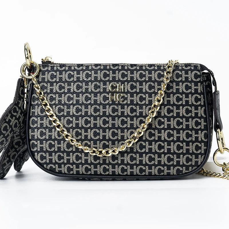 Exquisite High-Quality Letter Solid Color Women's Shopping Bag Simple and Fashionable Hundred Brand Elegant Crossbody Bag