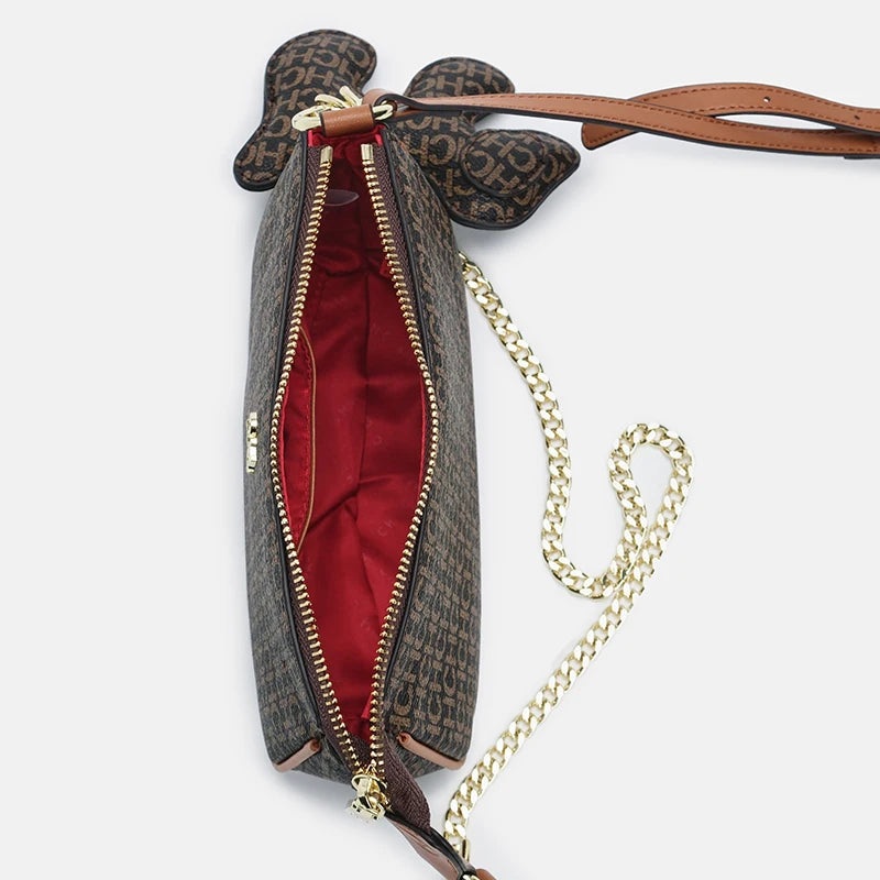 Exquisite High-Quality Letter Solid Color Women's Shopping Bag Simple and Fashionable Hundred Brand Elegant Crossbody Bag