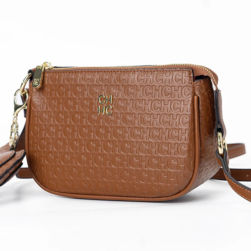 Exquisite High-Quality Letter Solid Color Women's Shopping Bag Simple and Fashionable Hundred Brand Elegant Crossbody Bag