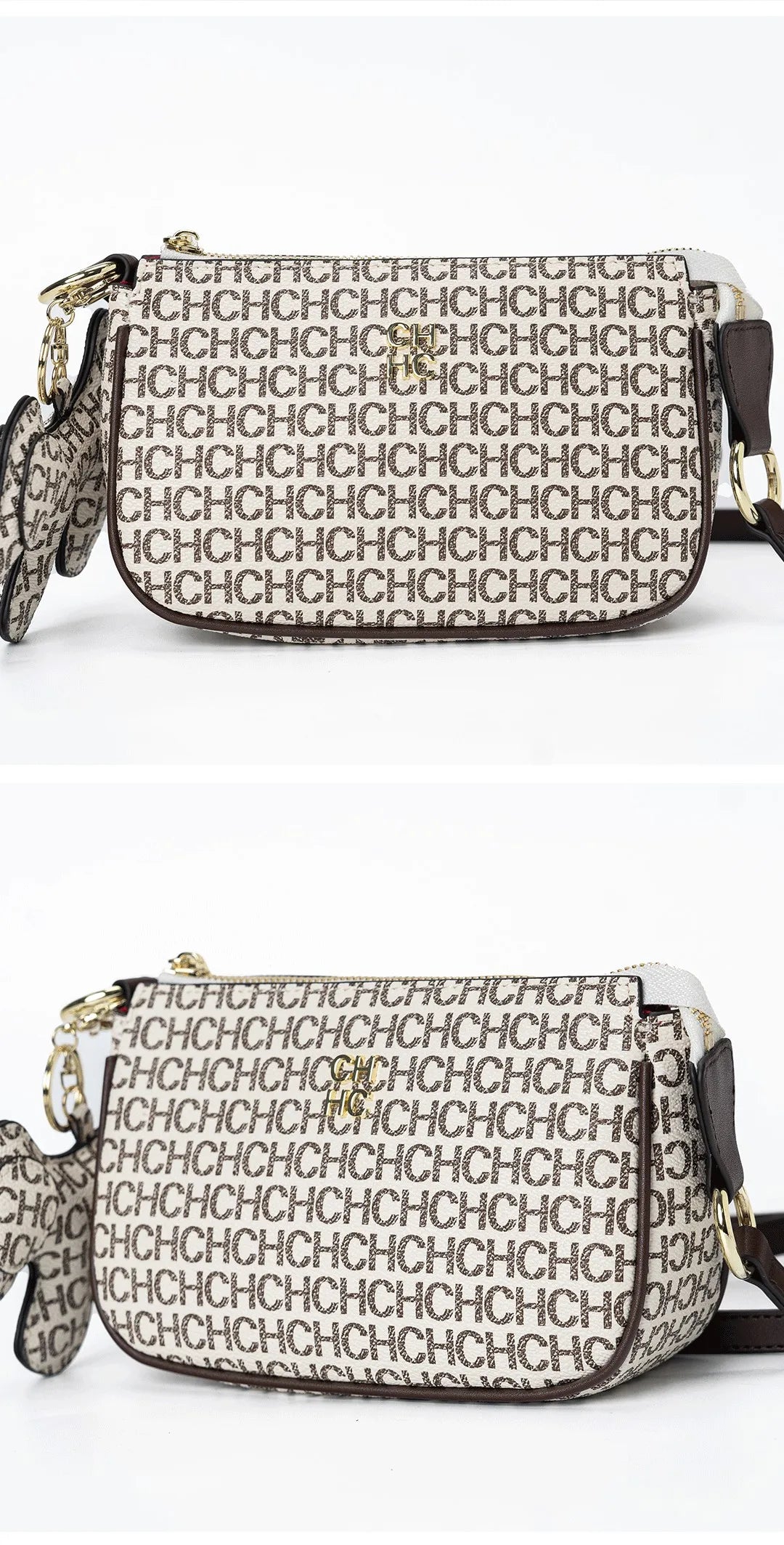 Exquisite High-Quality Letter Solid Color Women's Shopping Bag Simple and Fashionable Hundred Brand Elegant Crossbody Bag
