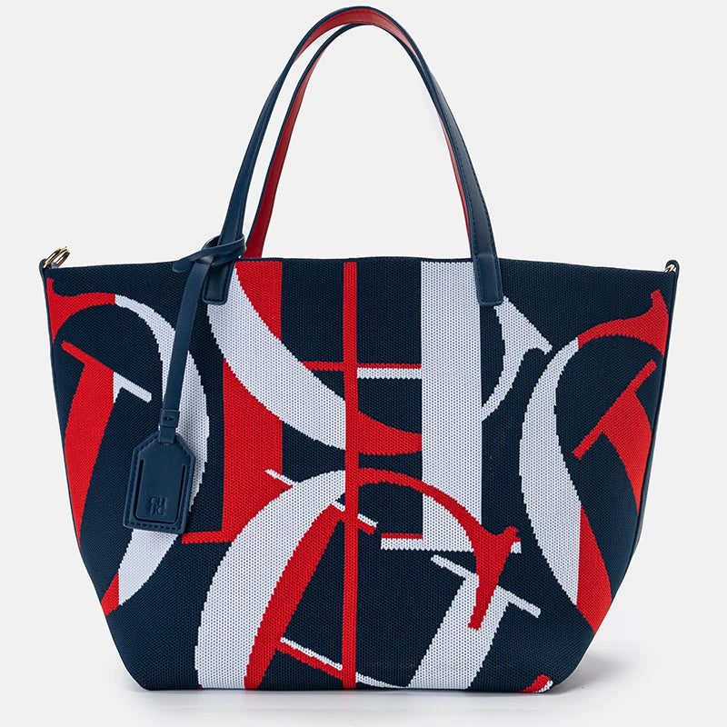 Exquisite Casual Letter Colored Large Capacity Women's Shoulder Bag Elegant and Fashionable Brand Handbag Shopping Handbag