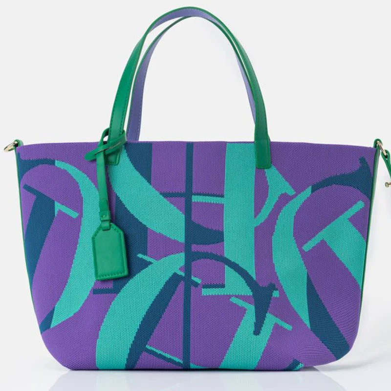 Exquisite Casual Letter Colored Large Capacity Women's Shoulder Bag Elegant and Fashionable Brand Handbag Shopping Handbag