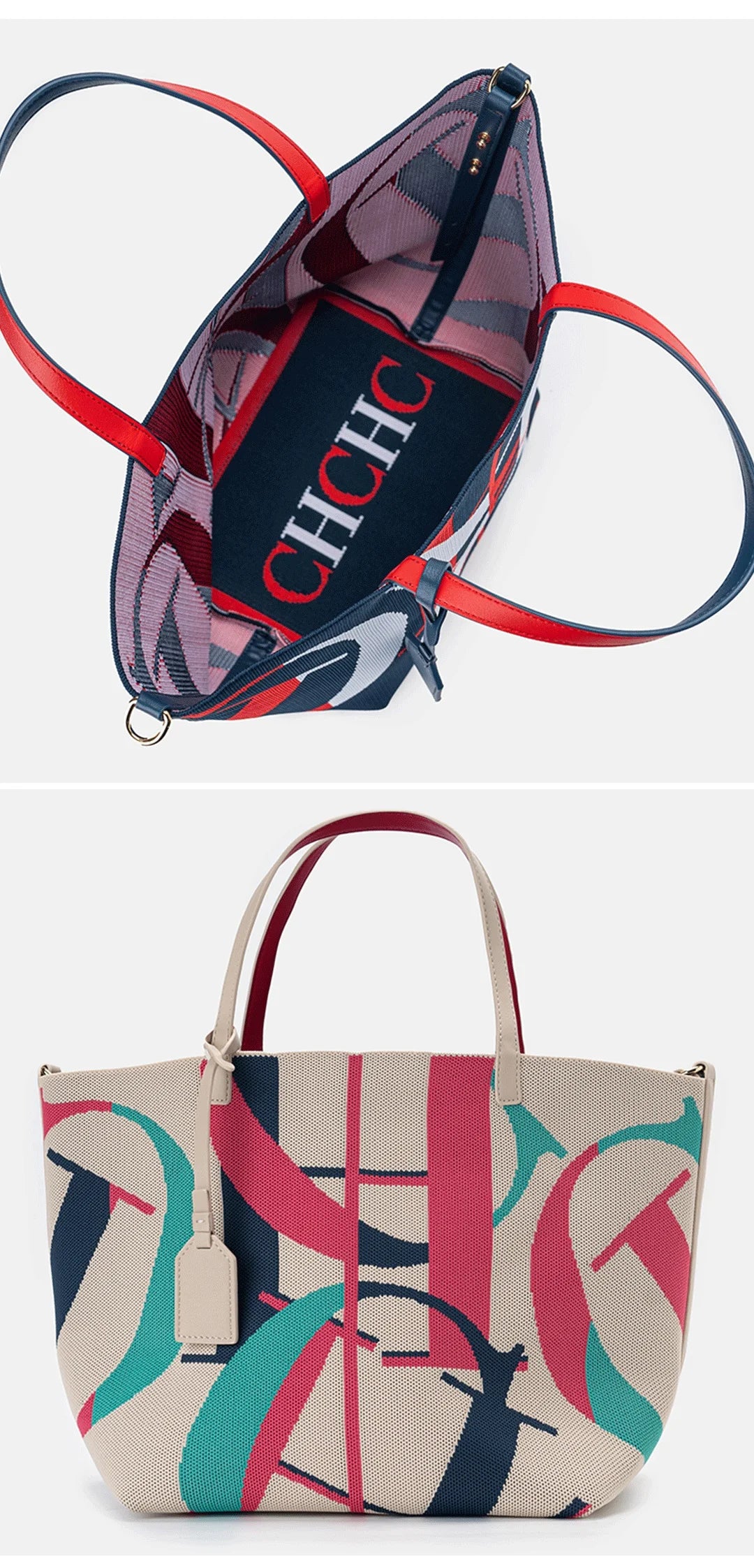 Exquisite Casual Letter Colored Large Capacity Women's Shoulder Bag Elegant and Fashionable Brand Handbag Shopping Handbag