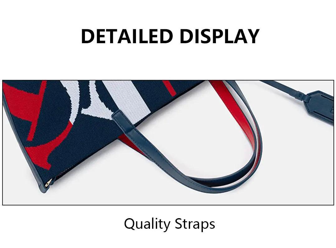Exquisite Casual Letter Colored Large Capacity Women's Shoulder Bag Elegant and Fashionable Brand Handbag Shopping Handbag