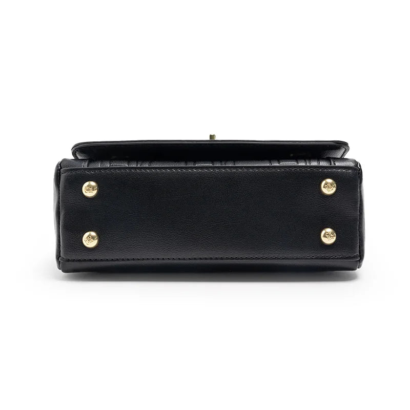 CH Metal Lock Design Solid Color Brand Letter Print Women's Chain Bag Women's Versatile Commuter Fashion Flap Crossbody Bag