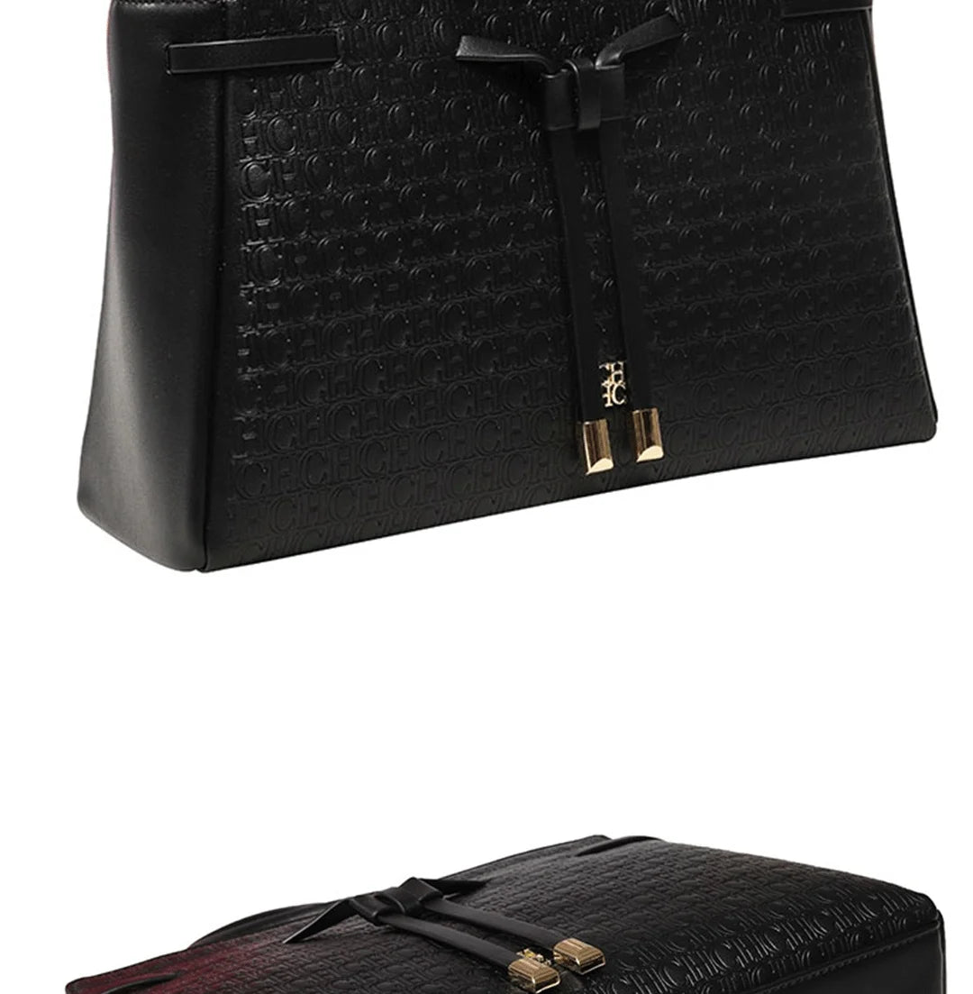 CH Fashion Minimalist Women's Elegant Handbag Exquisite Letter Print Light Luxury Brand Tote Bag