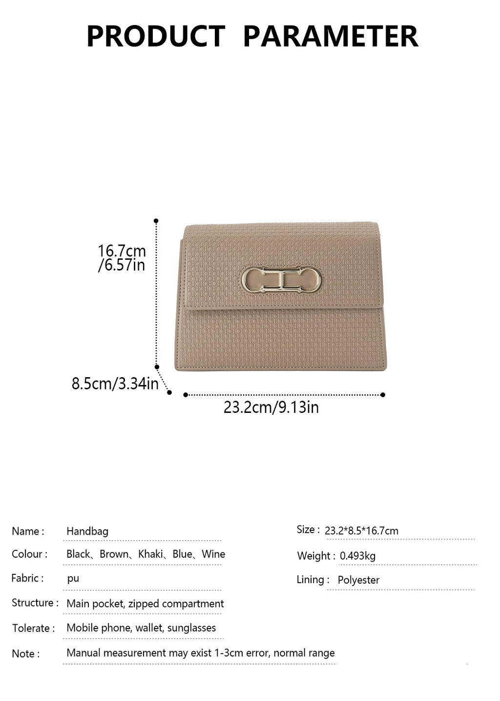 CH Ladies Light Luxury Popular Classic Models Large Capacity Brand Logo Buckle Crossbody Bag Fashion Elegant Niche Shoulder Bag