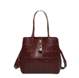 CH High Quality Fashion Letter Print Design Temperament Tote Bag Pure Colour Ladies Shoulder Bag Large Capacity Senior Sense