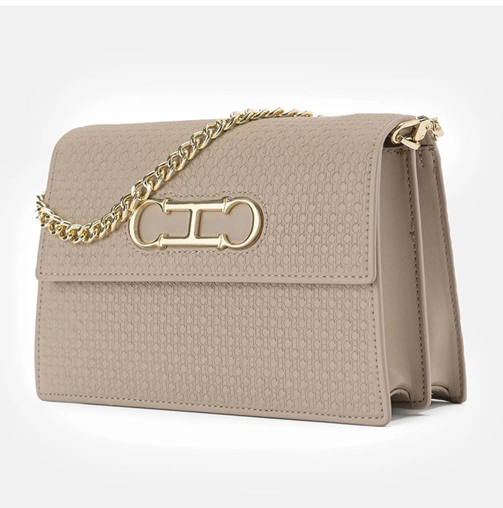 CH Ladies Light Luxury Popular Classic Models Large Capacity Brand Logo Buckle Crossbody Bag Fashion Elegant Niche Shoulder Bag