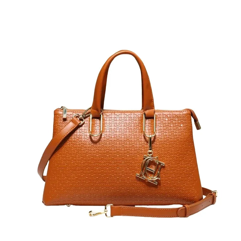 Exquisite High-quality Women's Handbag Fashionable Solid Color Simple Daily Commuting Style Letter Printed Design Shoulder Bag
