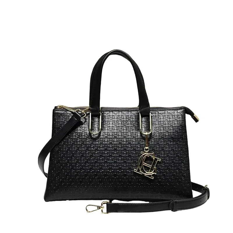 Exquisite High-quality Women's Handbag Fashionable Solid Color Simple Daily Commuting Style Letter Printed Design Shoulder Bag