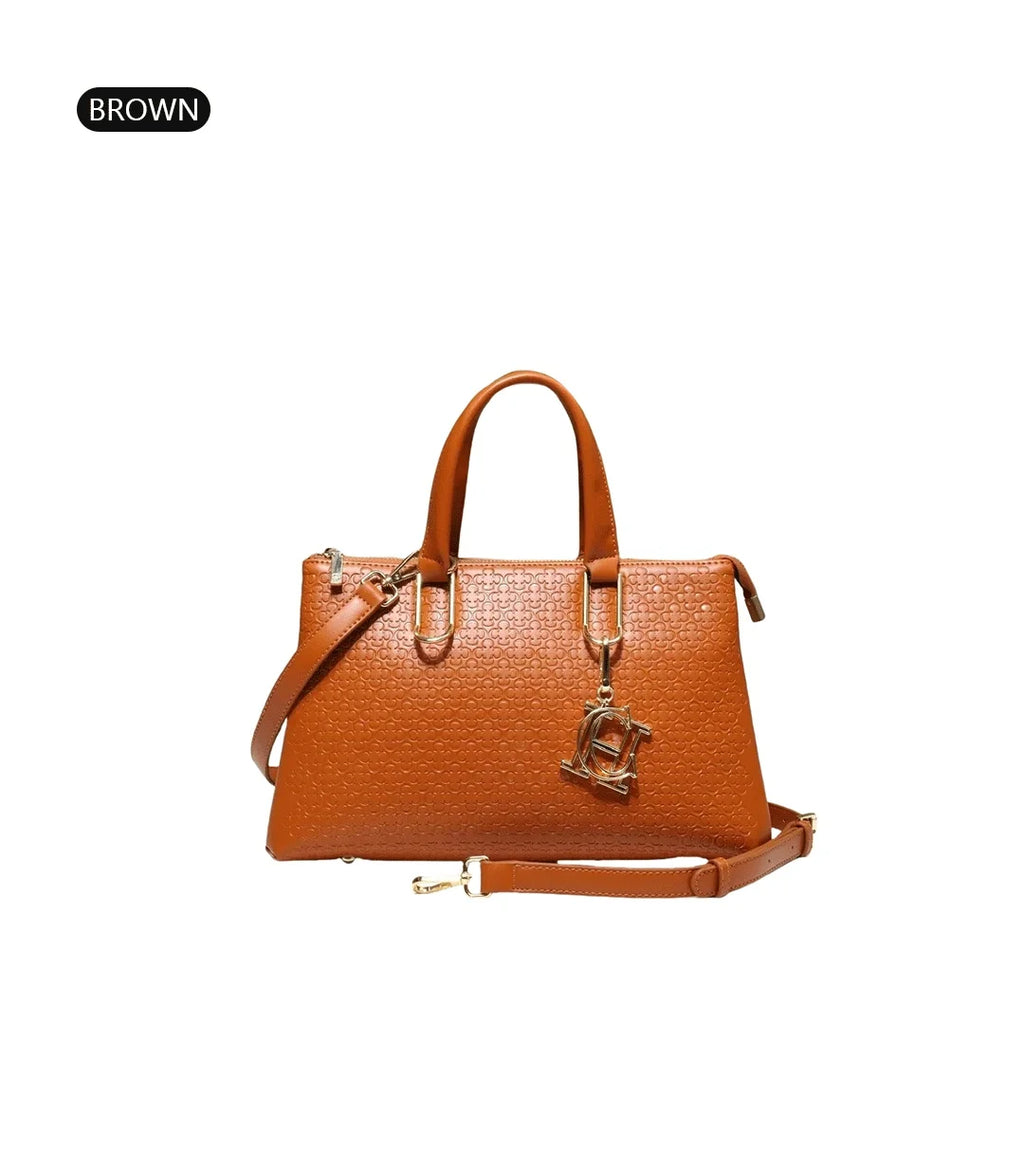 Exquisite High-quality Women's Handbag Fashionable Solid Color Simple Daily Commuting Style Letter Printed Design Shoulder Bag
