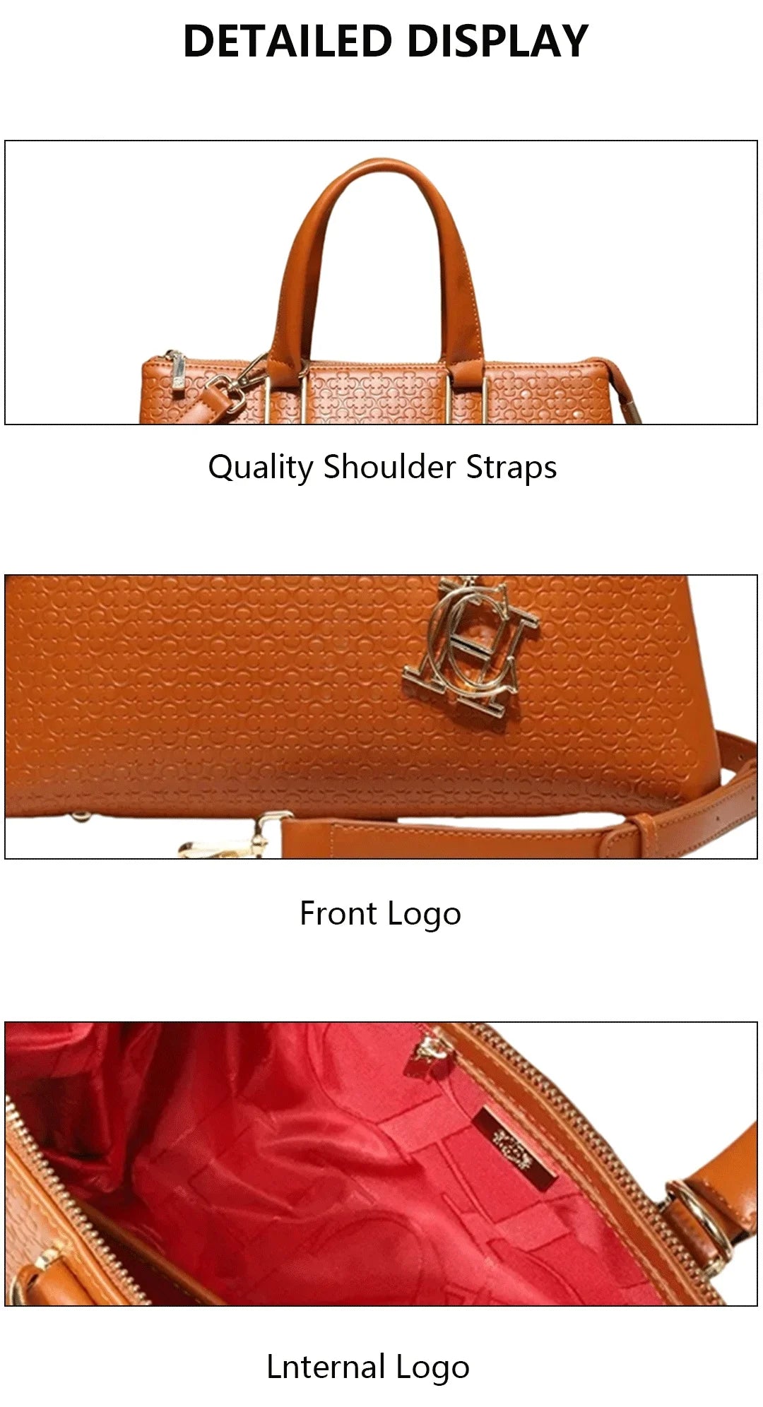 Exquisite High-quality Women's Handbag Fashionable Solid Color Simple Daily Commuting Style Letter Printed Design Shoulder Bag