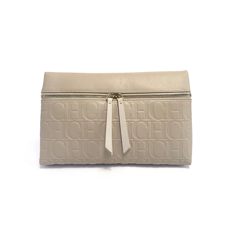 CH Women's Crossbody Bag Pure Colour Letter Print Design High Fashion Ladies Shoulder Bag Daily Commuter Versatile Small Square