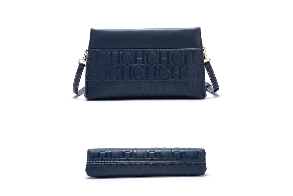 CH Women's Crossbody Bag Pure Colour Letter Print Design High Fashion Ladies Shoulder Bag Daily Commuter Versatile Small Square
