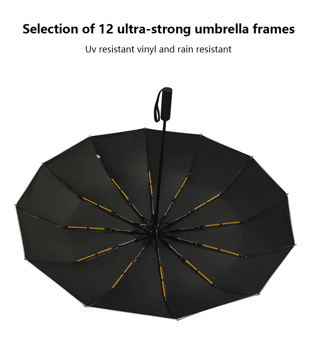 Printed Creative Letter Design Windproof Automatic Commuter Folding Umbrella Straight Handle Multifunctional Umbrella