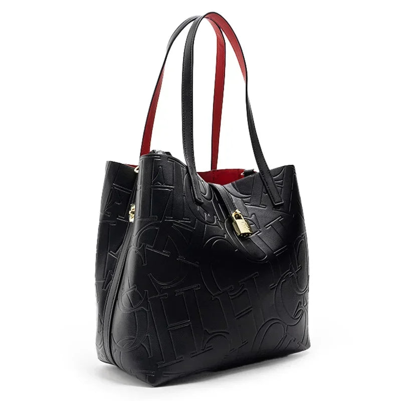Multifunctional Fashion Crossbody Bag Large Capacity Minimalist Style Women's Tote Bag Monogram Print Design Carrying Case